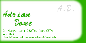 adrian dome business card