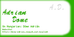 adrian dome business card